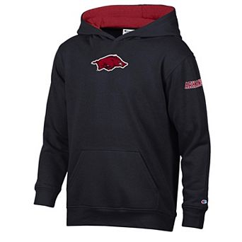 Youth Champion Black Arkansas Razorbacks Fleece Hoodie
