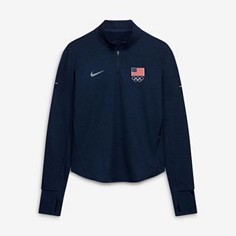 Women's Nike Navy Team USA Swift Dri-FIT Half-Zip Pullover