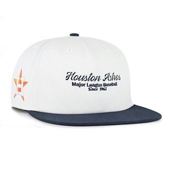 Men's '47 White/Navy Houston Astros Script Stack Relaxed Captain Snapback
