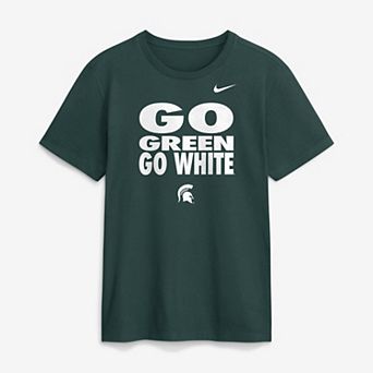 Men's Nike Green Michigan State Spartans 2026 Sideline Dri-FIT Slogan T-Shirt