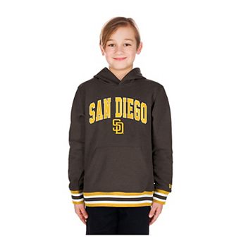 Youth New Era Brown San Diego Padres Knit Trim Pullover Hoodie