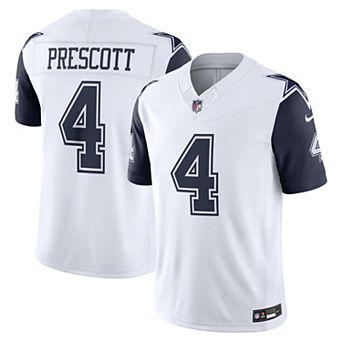 Men's Nike Dak Prescott White Dallas Cowboys Alternate Vapor F.U.S.E. Stitched Limited Jersey