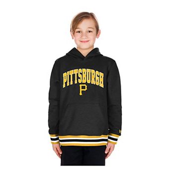 Youth New Era Black Pittsburgh Pirates Knit Trim Pullover Hoodie