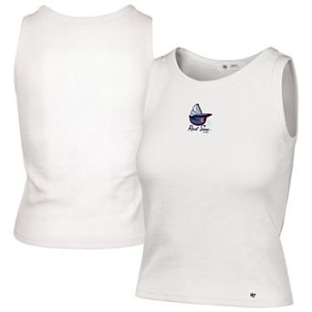 Women's '47 Cream Boston Red Sox Single Swirl Ribbed Baby Tank Top
