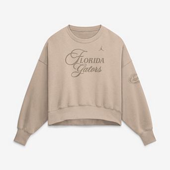 Women's Nike Tan Florida Gators Neutral Stance Collection Oversized Phoenix Fleece Sweatshirt