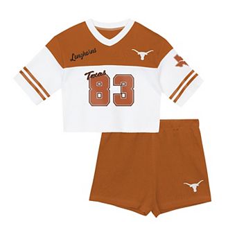 Girls Preschool Outerstuff Texas Orange Texas Longhorns Cutest Player V-Neck T-Shirt & Shorts Set