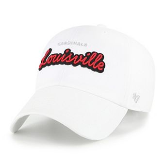 Women's '47 White Louisville Cardinals Trendy Script Clean Up Adjustable Hat
