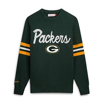 Men's Mitchell & Ness Green Green Bay Packers Head Coach Sweater