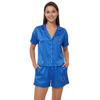 Women's Concepts Sport Royal Indianapolis Colts Wink Dot Satin Jacquard Sleep Set