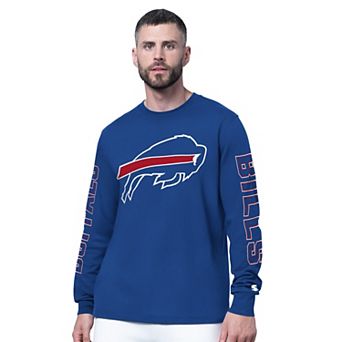 Men's Starter Royal Buffalo Bills Clutch Hit II Long-Sleeve T-Shirt
