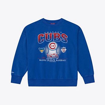 Women's Mitchell & Ness Royal Chicago Cubs Street Graphics Sweatshirt