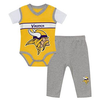 Infant Outerstuff Gold Minnesota Vikings Two-Piece Jersey Bodysuits & Pants Set