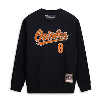 Men's Mitchell & Ness Cal Ripken Jr. Black Baltimore Orioles Classic Name & Number Sweatshirt