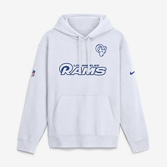 Men's Nike Los Angeles Rams Fearsome White End Drive Fleece Hoodie