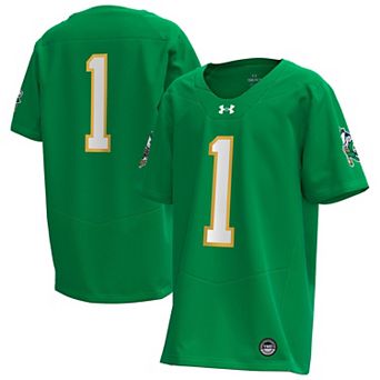Youth Under Armour #1 Kelly Green Notre Dame Fighting Irish Alternate Irish Wear Green Replica Football Jersey