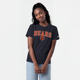 Women's Champion Navy Chicago Bears Arched Over Logo T-Shirt
