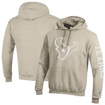 Men's Champion Oatmeal Houston Texans Powerblend Hoodie
