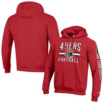 Men's Champion Scarlet San Francisco 49ers Powerblend Hoodie