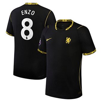 Men's Nike Enzo Fernández Black Chelsea 2026/27 Away Match Authentic Jersey