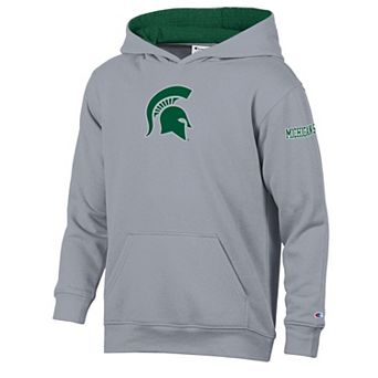 Youth Champion Heather Gray Michigan State Spartans Fleece Hoodie