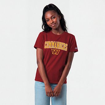 Women's Champion Burgundy Washington Commanders Arched Over Logo T-Shirt