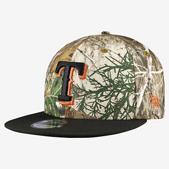 Men's New Era Camo Texas Rangers Realtree Orange Pop 9FIFTY Snapback Hat