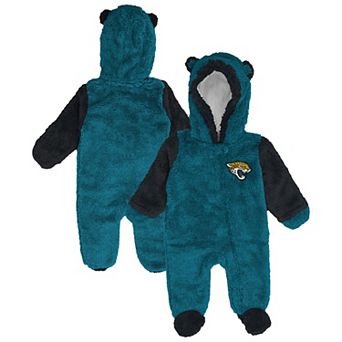 Newborn Outerstuff Teal Jacksonville Jaguars Teddy Fleece Bunting Full-Zip Sleeper