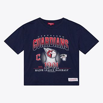 Women's Mitchell & Ness Navy Cleveland Guardians Street Graphics T-Shirt
