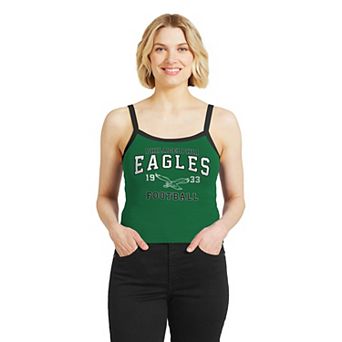 Women's WEAR by Erin Andrews Kelly Green Philadelphia Eagles Colorblock Tank Top