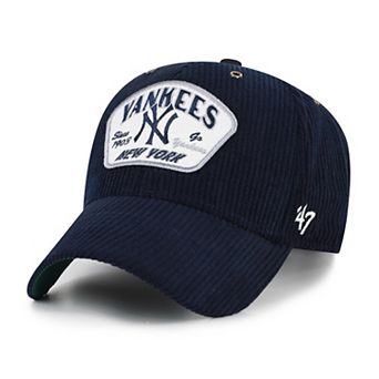 Men's '47 Navy New York Yankees Accordia Corduroy MVP Adjustable Hat