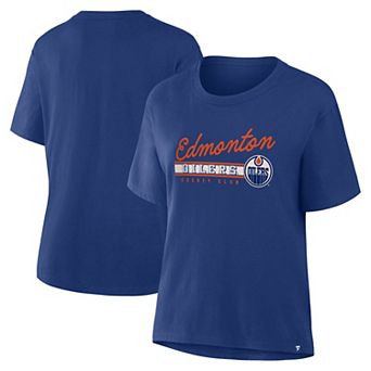 Women's Fanatics Royal Edmonton Oilers Hometown Premium Legacy T-Shirt