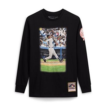 Men's Mitchell & Ness Derek Jeter Black New York Yankees Player Graphic Long Sleeve T-Shirt