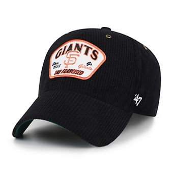 Men's '47 Black San Francisco Giants Accordia Corduroy MVP Adjustable Hat