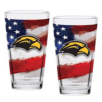 Southern Miss Golden Eagles Two-Pack 16oz. Americana Pint Glass Set