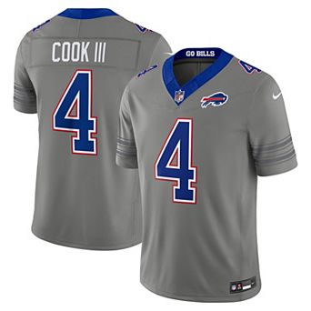 Men's Nike James Cook III Gray Buffalo Bills Nickel City Vapor F.U.S.E. Stitched Limited Jersey