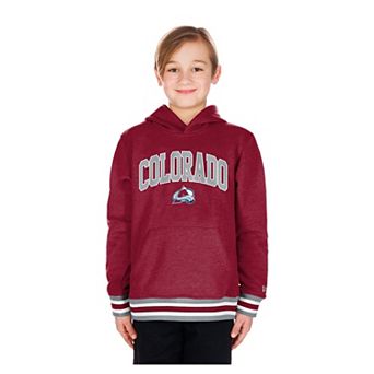 Youth New Era Burgundy Colorado Avalanche Knit Trim Pullover Hoodie