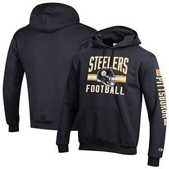 Men's Champion Black Pittsburgh Steelers Powerblend Hoodie