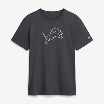 Men's Nike Anthracite Detroit Lions Fractal Logo T-Shirt
