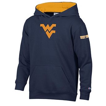 Youth Champion Navy/Gold West Virginia Mountaineers Volume Fleece Hoodie