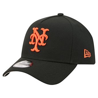 Youth New Era Black New York Mets Cooperstown Logo 9FORTY A-Frame Adjustable Hat