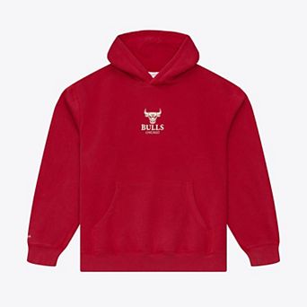 Men's Mitchell & Ness Red Chicago Bulls Core Fleece Hoodie