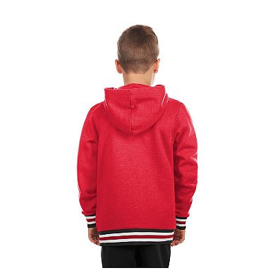 Youth New Era Red Detroit Red Wings Knit Trim Pullover Hoodie