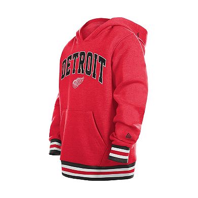 Youth New Era Red Detroit Red Wings Knit Trim Pullover Hoodie