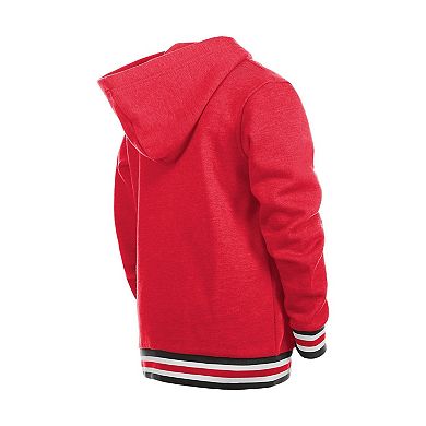 Youth New Era Red Detroit Red Wings Knit Trim Pullover Hoodie