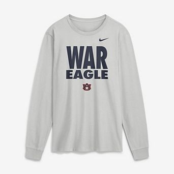 Men's Nike Gray Auburn Tigers 2026 Sideline Slogan Dri-FIT Long Sleeve T-Shirt