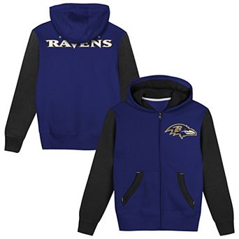 Toddler Outerstuff Purple/Black Baltimore Ravens Stadium Colorblock Full-Zip Hoodie