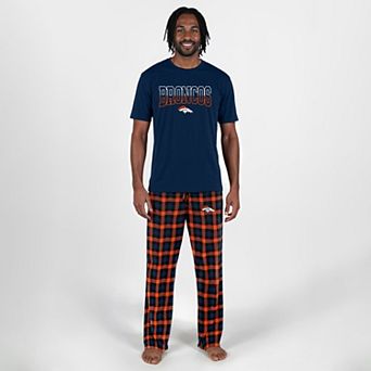 Men's Concepts Sport Navy Denver Broncos Highland Sleep Set