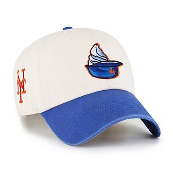 Men's '47 Natural New York Mets Single Swirl Ice Cream Helmet 2.0 Clean Up Adjustable Hat