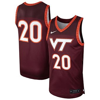 Men's Nike #20 Maroon Virginia Tech Hokies Replica Basketball Jersey