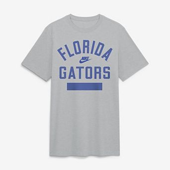 Men's Nike Heather Gray Florida Gators Arch Wordmark Legacy Tri-Blend T-Shirt
